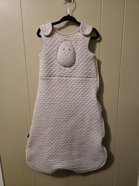 Nested Bean Quilted Cream Sleep Sack with Egg Embroidery